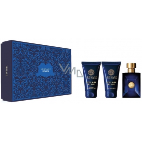 Versace Dylan Blue Eau de Toilette for Men 50 ml + shower gel 50 ml + aftershave 50 ml, gift set