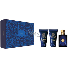 Versace Dylan Blue Eau de Toilette for Men 50 ml + shower gel 50 ml + aftershave 50 ml, gift set