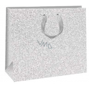 Ditipo Gift paper bag Glitter 31 x 12 x 26 cm silver