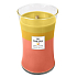 WoodWick Trilogy Tropical Sunrise - Tropical sunrise scented candle with wooden wick and glass lid large 609 g