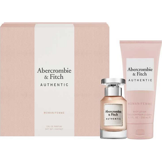 Abercrombie & Fitch Authentic Woman Eau de Parfum for Women 50 ml + Body Lotion 200 ml, gift set