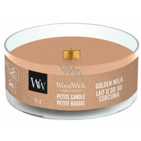 WoodWick Golden Milk - Golden milk scented candle with wooden wick petite 31 g
