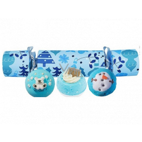 Bomb Cosmetics All I Want for Christmas Is Blue sparkling ballistic bath 3 x 160 g, cosmetic set