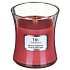 WoodWick Melon & Pink Quartz - Watermelon and pink quartz scented candle with wooden wick and lid glass small 85 g