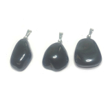 Hematite pendant natural stone 2,2 cm 1 piece, stone of healthy blood