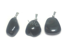 Hematite pendant natural stone 2,2 cm 1 piece, stone of healthy blood