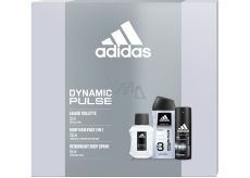 Adidas Dynamic Pulse eau de toilette 50 ml + deodorant spray 150 ml + shower gel 250 ml, gift set for men