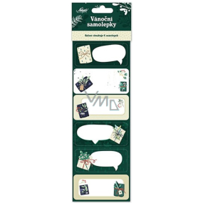 Nekupto Christmas Gift Stickers Green 6 pieces