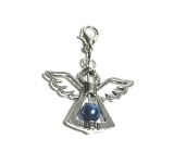 Guardian angel pendant with blue pearl 29 x 37 mm 1 piece