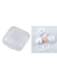 Plastic box clear mini 3,5 x 3,5 x 1,8 cm 1 piece