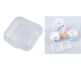 Plastic box clear mini 3,5 x 3,5 x 1,8 cm 1 piece