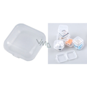 Plastic box clear mini 3,5 x 3,5 x 1,8 cm 1 piece
