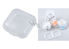 Plastic box clear mini 3,5 x 3,5 x 1,8 cm 1 piece