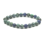 Azurite bracelet elastic natural stone, ball 8 mm / 16 - 17 cm