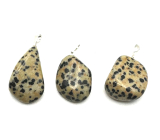 Jasper Dalmatian Trommel Pendant natural stone, 2,2 - 3 cm 1 piece, , stone of positive energy