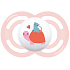 Mam Perfect silicone orthodontic pacifier 6+ months Pink with turtle