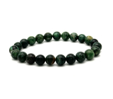 Smaragd African bracelet elastic natural stone, ball 8 mm / 16 - 17 cm, royal stone