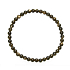Obsidian gold bracelet elastic natural stone, ball 4 mm / 19 cm, rescue stone