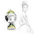 Charm Sterling silver 925 Princess Tiana and frog, bead on bracelet film