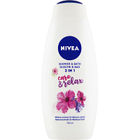 Nivea Care & Relax shower gel & bath foam, 750 ml