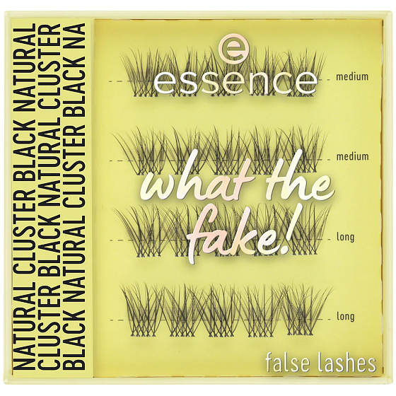 Essence artificial lashes What the fake! 06 Natural cluster black, 1 g