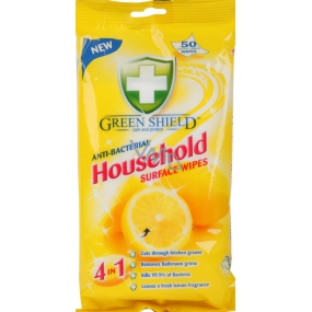 Green Shield 4-in-1 Cleaning Antibacterial Wet Wipes 50 Pieces