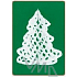 Crochet Christmas ornament - three-dimensional tree 8 cm
