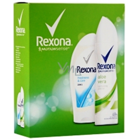 Rexona Aloe Vera Freshness & Care shower gel 250 ml + Aloe Vera deodorant spray for women 150 ml, cosmetic set
