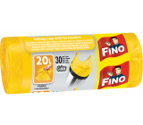 Fino Color Trash bags with handles yellow, 7 µm, 20 liters, 44 x 50 cm, 30 pieces