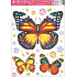 Window foil without glue butterflies yellow-red-blue 42 x 30 cm