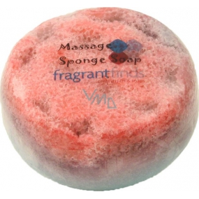 Fragrant Dupe Man Glycerine massage soap with a sponge filled with the scent of Joop Man perfume in blue-red color 200 g