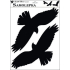 Sticker silhouette birds 42 x 30 cm No.3