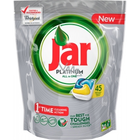 Jar Platinum All in One Lemon Dishwasher capsules 45 pieces