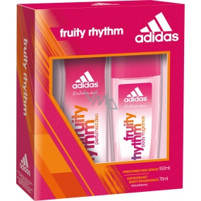 Adidas Fruity Rhythm Scented Deodorant Glass 75 ml + 150 ml deodorant spray, cosmetic set