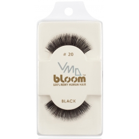 Bloom Natural sticky lashes from natural hair curled black No. 20 1 pair