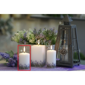 Lima Lavender scented candle white cylinder 60 x 90 mm 1 piece