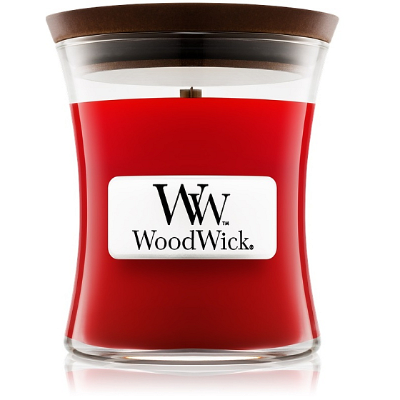 WoodWick Pomegranate - Pomegranate scented candle with wooden wick and lid glass small 85 g