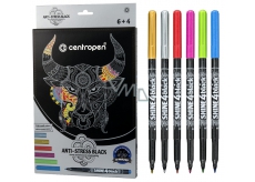 Centropen Anti-stress coloring book + with 6 metallic markers