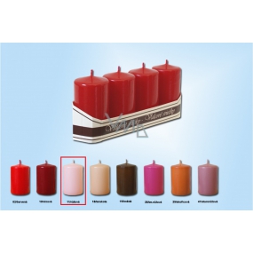 Lima Candle pink cylinder 40 x 70 mm 4 pieces