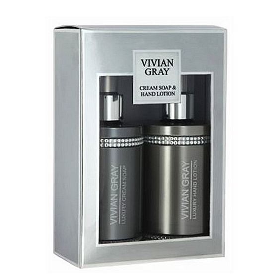 Vivian Gray Crystal Gray Body Lotion 250 ml + 250 ml shower gel, cosmetic set
