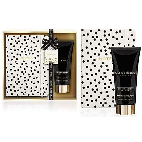 Baylis & Harding Sweet Tangerine and Grapefruit Hand and Body Milk 200 ml + notebook, cosmetic set