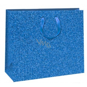 Ditipo Gift paper bag Glitter 31 x 12 x 26 cm blue