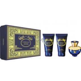 Versace Dylan Blue pour Femme perfumed water for women 50 ml + shower gel for women 50 ml + body lotion 50 ml, gift set