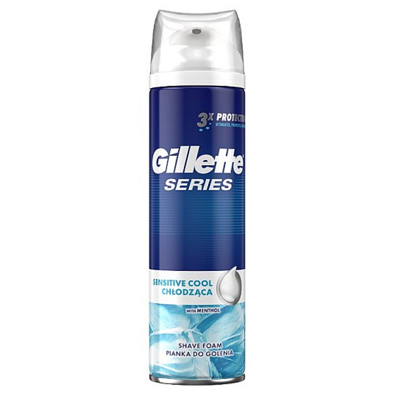 Gillette Series Sensitive Cool shaving foam for men 250 ml