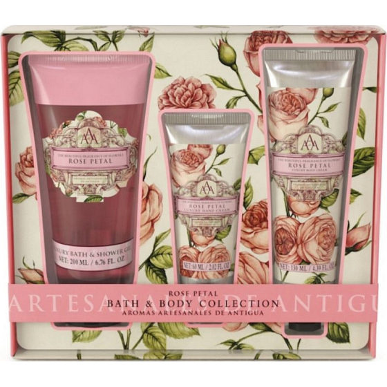Somerset Toiletry Rose luxury body cream 130 ml + shower gel 200 ml + luxury hand cream 60 ml, cosmetic set