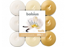 Bolsius Aromatic Vanilla - Vanilla scented tealights 18 pieces, burning time 4 hours