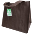 Shopping bag fabric 32 x 28 x 22 cm brown