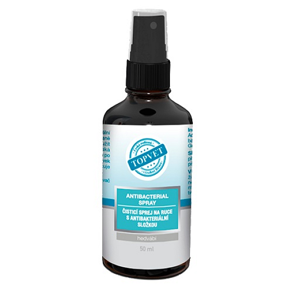 Topvet Antibacterial hand cleaning spray with antibacterial component 50 ml - silk