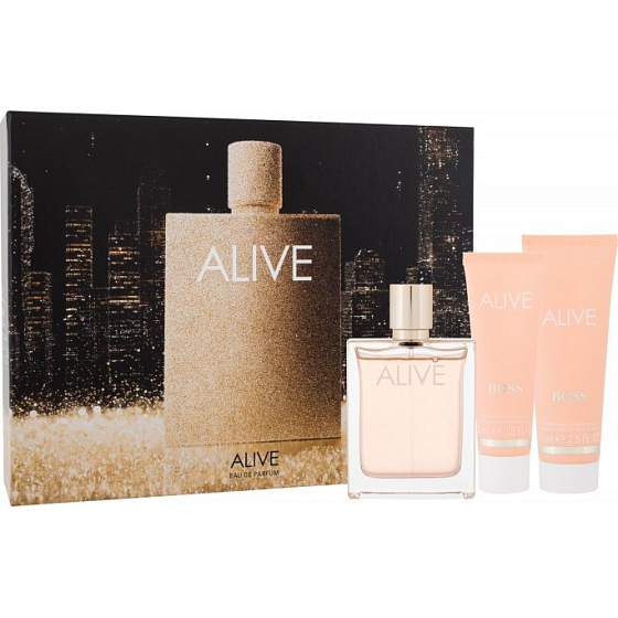 Hugo Boss Boss Alive eau de parfum 80 ml + shower gel 50 ml + body lotion 75 ml, gift set for women