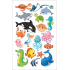 Tattoo decals Sea world coloured 13 x 8,5 cm